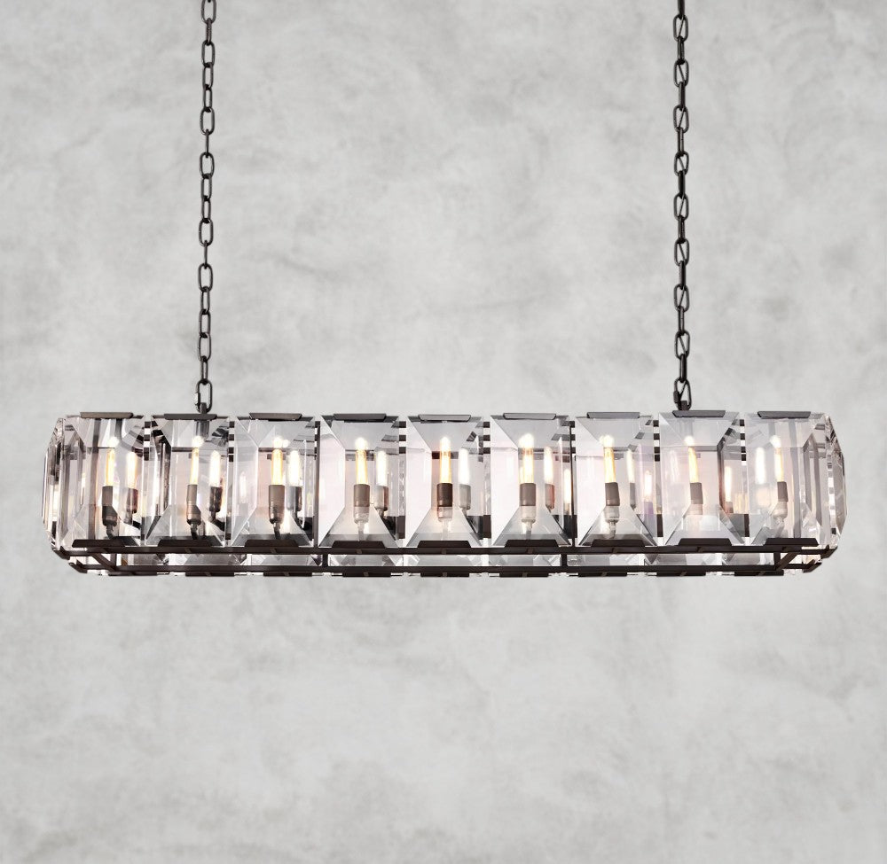 Harlow Crystal Rectangular Chandelier 42", 54", 62", 74"